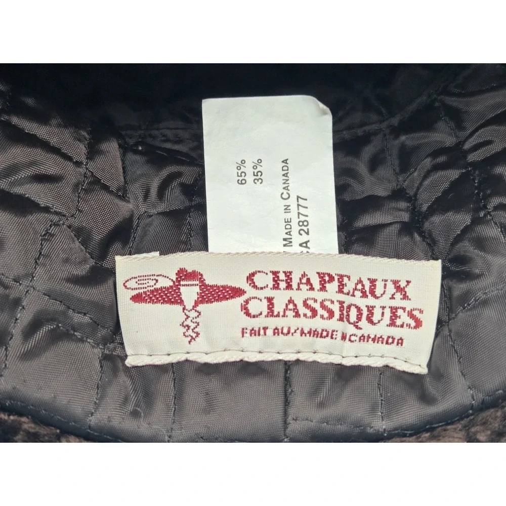 Chapeaux‎ Classiques Fur Blend Hat Brown Canada Viscose Rayonne /w Pin Winter